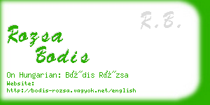 rozsa bodis business card